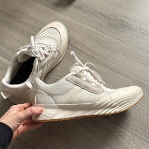 Sorel Off-White Textured Sneakers